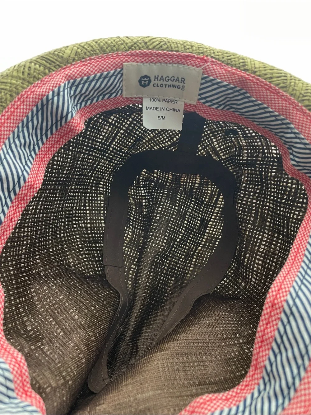 Haggar Olive Green Fedora with Pink Band